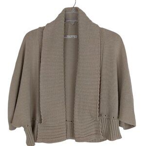 American Rag | Tan Cropped Open Front Sweater Shrug | Size M
